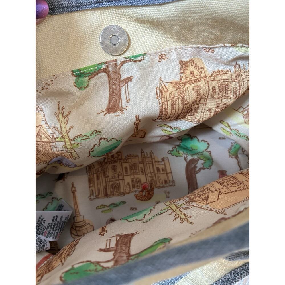 Disney Epcot UK Pavilion Classic Winnie The Pooh Canvas Tote Bag Favorite Day - Picture 3 of 7